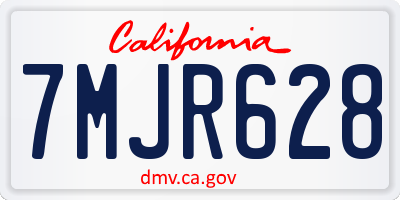 CA license plate 7MJR628