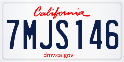 CA license plate 7MJS146