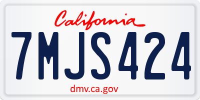 CA license plate 7MJS424