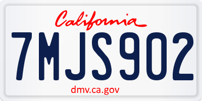 CA license plate 7MJS902