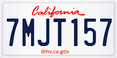 CA license plate 7MJT157