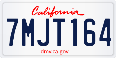 CA license plate 7MJT164