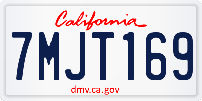 CA license plate 7MJT169