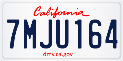 CA license plate 7MJU164