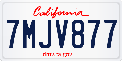 CA license plate 7MJV877