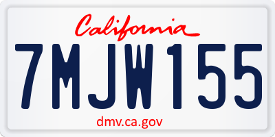CA license plate 7MJW155