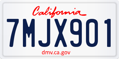 CA license plate 7MJX901