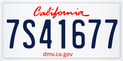 CA license plate 7S41677