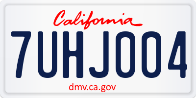 CA license plate 7UHJ004