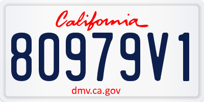 CA license plate 80979V1