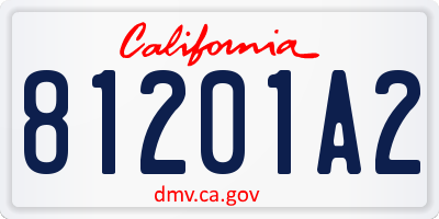 CA license plate 81201A2