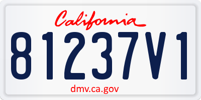 CA license plate 81237V1