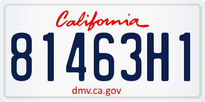 CA license plate 81463H1