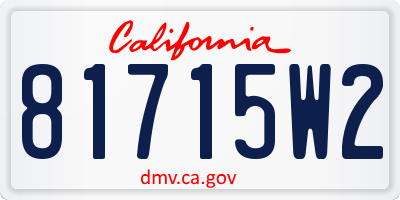 CA license plate 81715W2