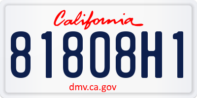 CA license plate 81808H1