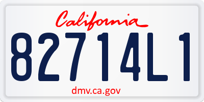 CA license plate 82714L1