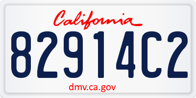 CA license plate 82914C2