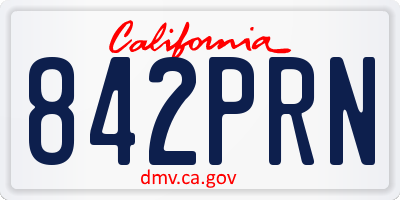 CA license plate 842PRN