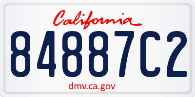 CA license plate 84887C2