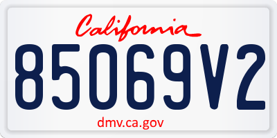 CA license plate 85069V2