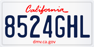 CA license plate 8524GHL