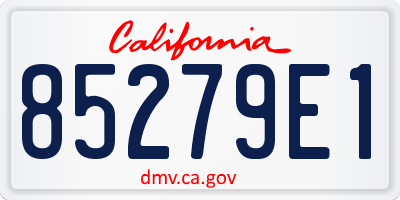 CA license plate 85279E1