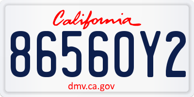 CA license plate 86560Y2