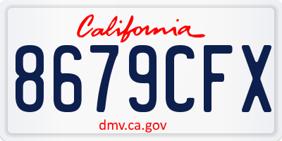 CA license plate 8679CFX