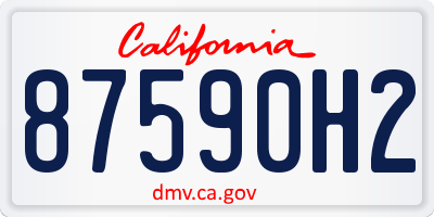 CA license plate 87590H2