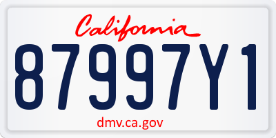 CA license plate 87997Y1