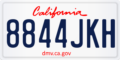 CA license plate 8844JKH