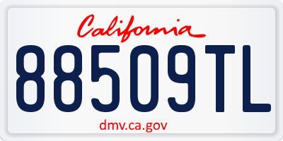 CA license plate 88509TL