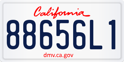 CA license plate 88656L1