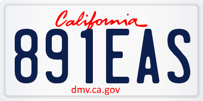 CA license plate 891EAS