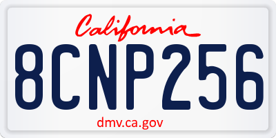 CA license plate 8CNP256