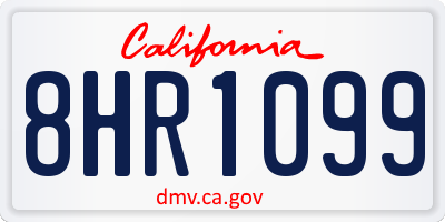 CA license plate 8HR1099