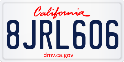 CA license plate 8JRL606