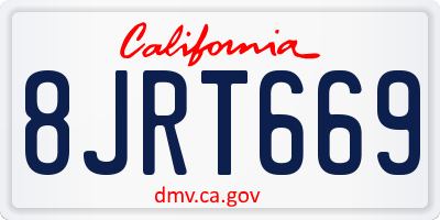 CA license plate 8JRT669