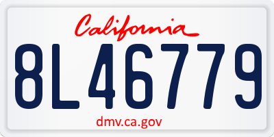 CA license plate 8L46779