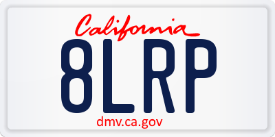 CA license plate 8LRP