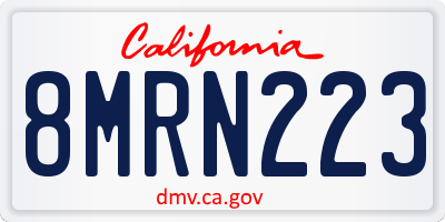 CA license plate 8MRN223