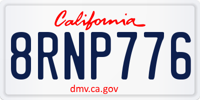 CA license plate 8RNP776