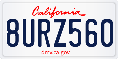 CA license plate 8URZ560