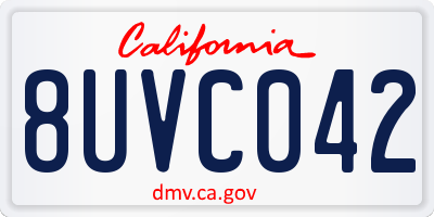 CA license plate 8UVC042