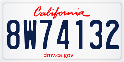 CA license plate 8W74132