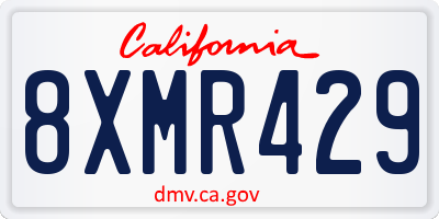 CA license plate 8XMR429