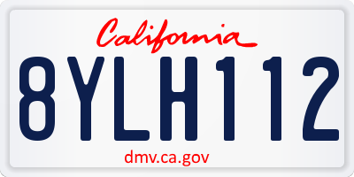 CA license plate 8YLH112