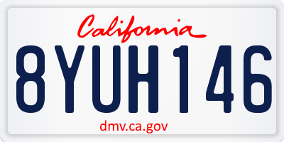 CA license plate 8YUH146