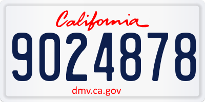 CA license plate 9024878