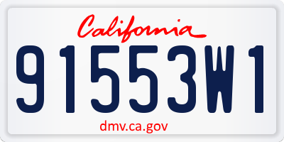 CA license plate 91553W1